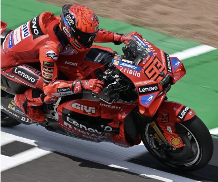 Marc Marquez was fastest this morning during FP1 in England. Photo courtesy Michelin Motorsport.
