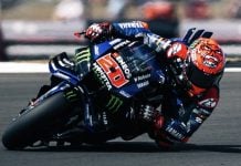 Fabio Quartararo was fastest during FP2 in England. Photo courtesy Yamaha Monster Energy Team.