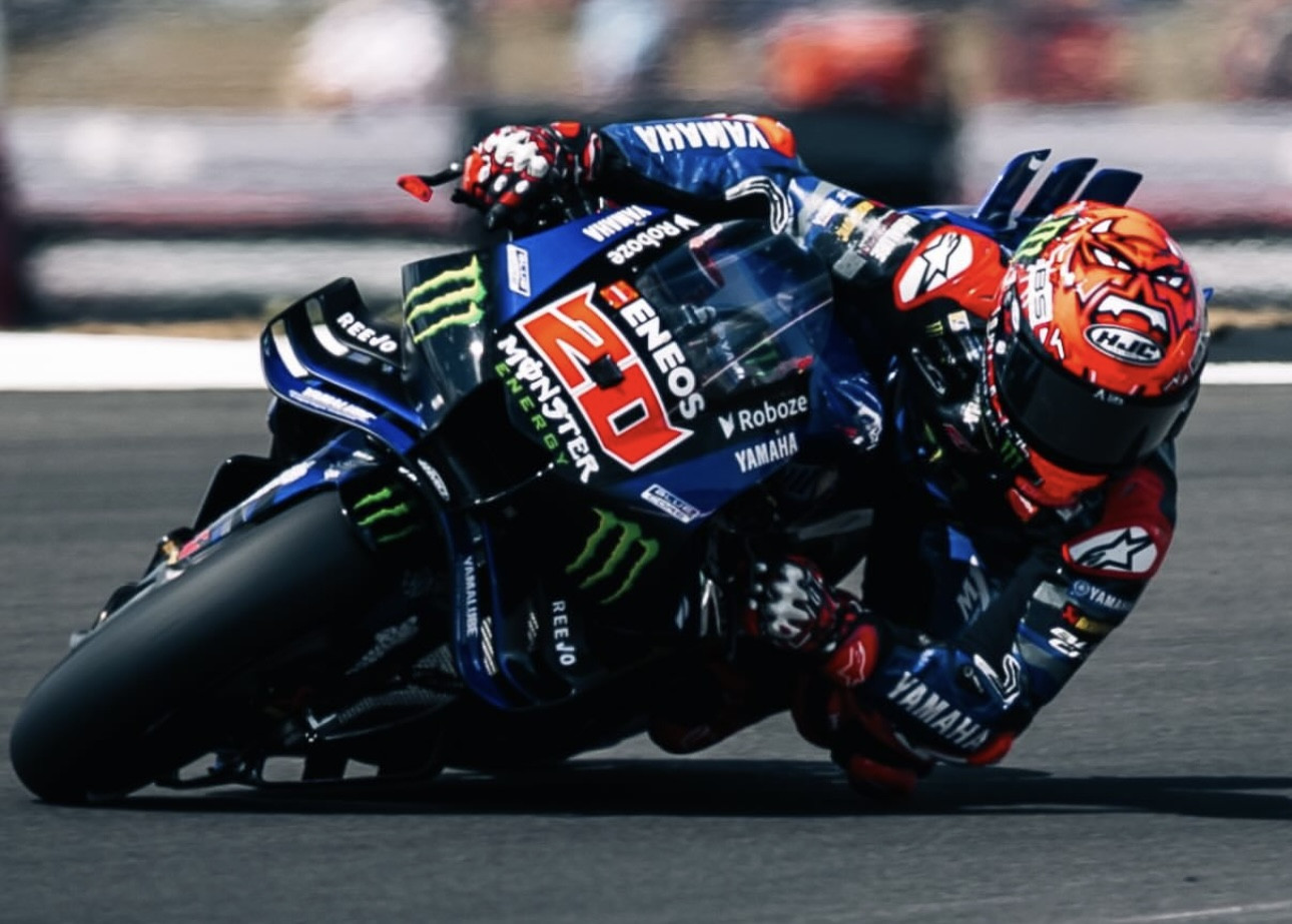 Fabio Quartararo was fastest during FP2 in England. Photo courtesy Yamaha Monster Energy Team.