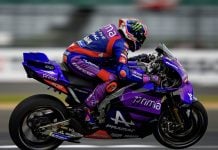 Jack Miller in action last weekend at Silverstone Circuit, in England. Photo courtesy Prima Pramac Team.
