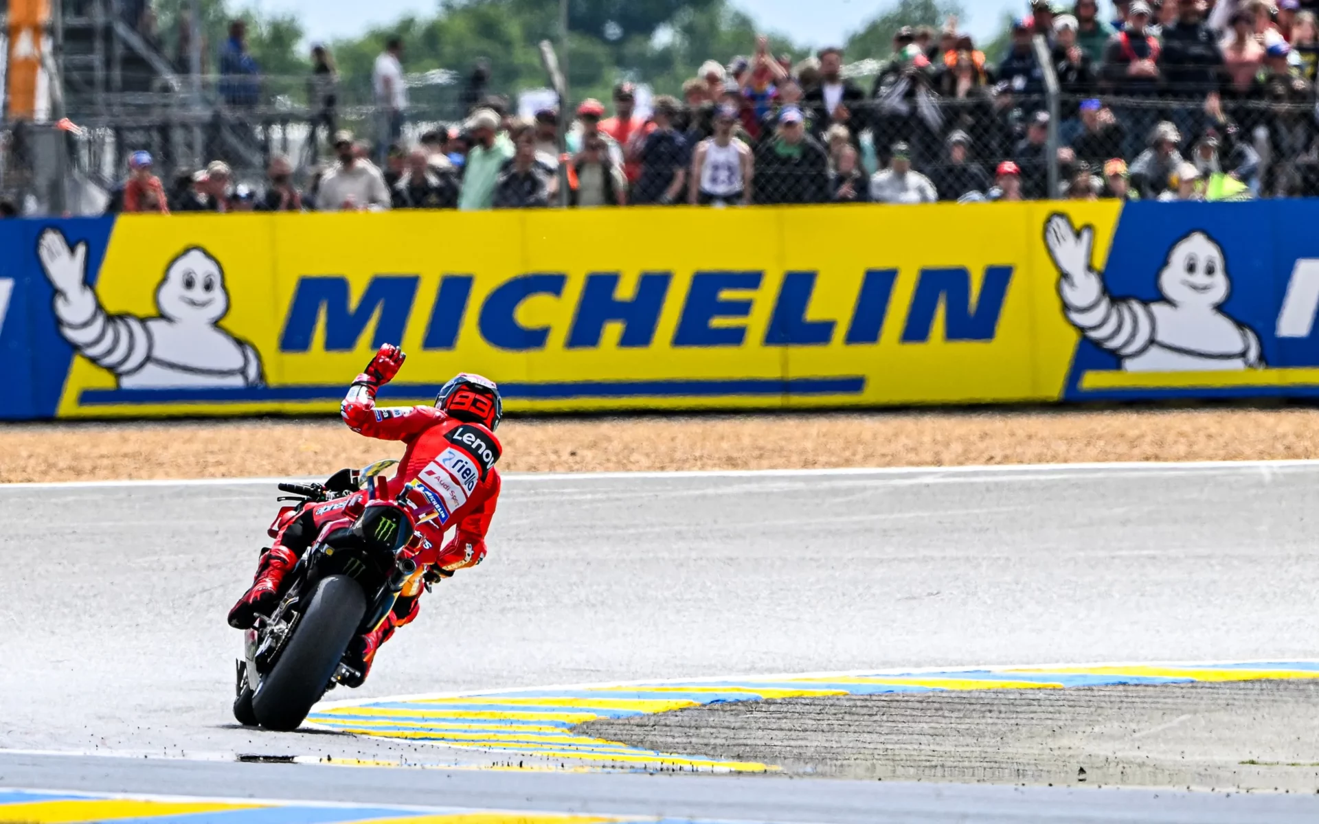Marc Marquez was fastest this afternoon at the Bugatti Circuit. Photo courtesy Dorna.