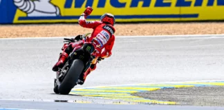 Marc Marquez was fastest this afternoon at the Bugatti Circuit. Photo courtesy Dorna.