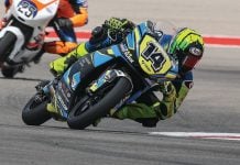 Chase Black (14) in action in the MotoAmerica Talent Cup event at COTA. Photo by BJN.