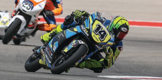 Chase Black (14) in action in the MotoAmerica Talent Cup event at COTA. Photo by BJN.