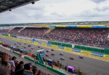 MotoGP Race start at Le Mans, France. Photo courtesy Dorna.