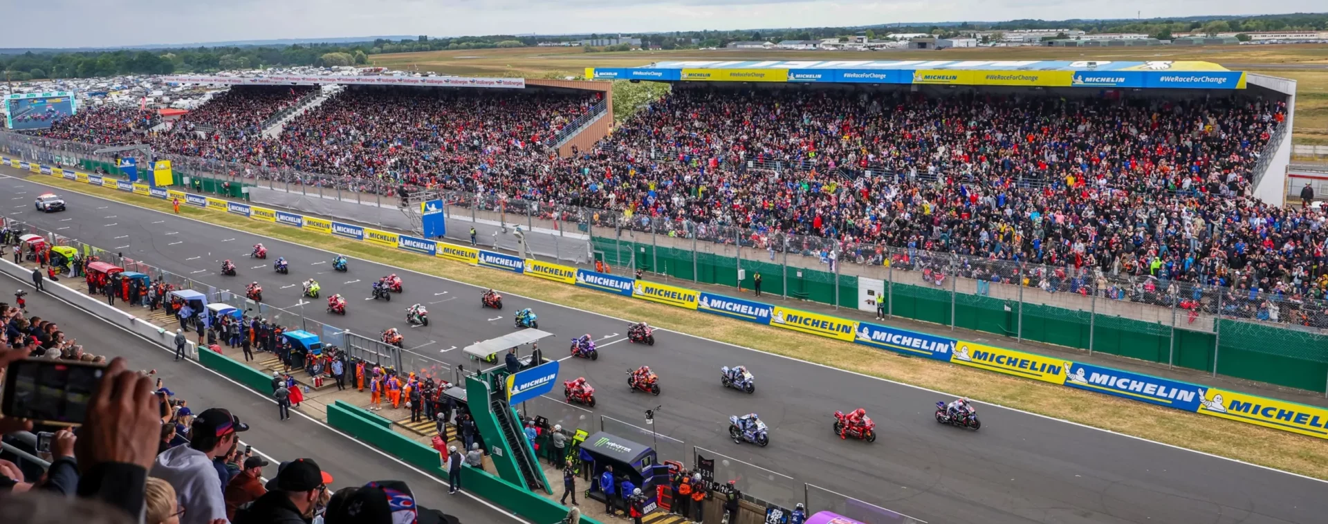 MotoGP Race start at Le Mans, France. Photo courtesy Dorna.