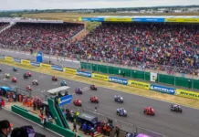 MotoGP Race start at Le Mans, France. Photo courtesy Dorna.