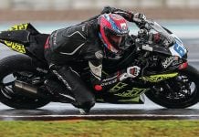Eli Banish (69) in action at the RFME ESBK event at Valencia. Photo courtesy Tim Banish.
