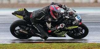 Eli Banish (69) in action at the RFME ESBK event at Valencia. Photo courtesy Tim Banish.