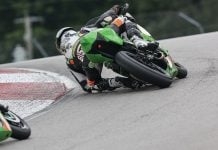 Matthew Chapin (95) in action in MotoAmerica Junior Cup at Mid-Ohio. Photo by BJN.
