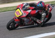 Ella Dreher (22) during the MotoAmerica Talent Cup event at Barber. Photo by BJN.