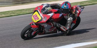 Ella Dreher (22) during the MotoAmerica Talent Cup event at Barber. Photo by BJN.