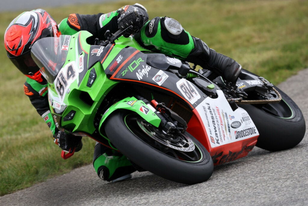 2024 Pro Rookie of the Year Connor Campbell will continue in 2025 with Kawasaki support after finishing seventh in the championship last season. Photo by Rob O'Brien / courtesy CSBK