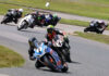 Pro Supersport champion Sebastien Tremblay (1) leads the field last September at Shannonville Motorsport Park where the 2025 CSBK season will kick off later this week. Four of the other riders shown completed the top five in the 2024 Supersport championship behind Tremblay - Maverick Cyr (4, 2nd), John Laing (707, 3rd), Andrew Van Winkle (45, 4th), and Trevor Daley (166, 5th). Photo by Rob O'Brien / courtesy CSBK.