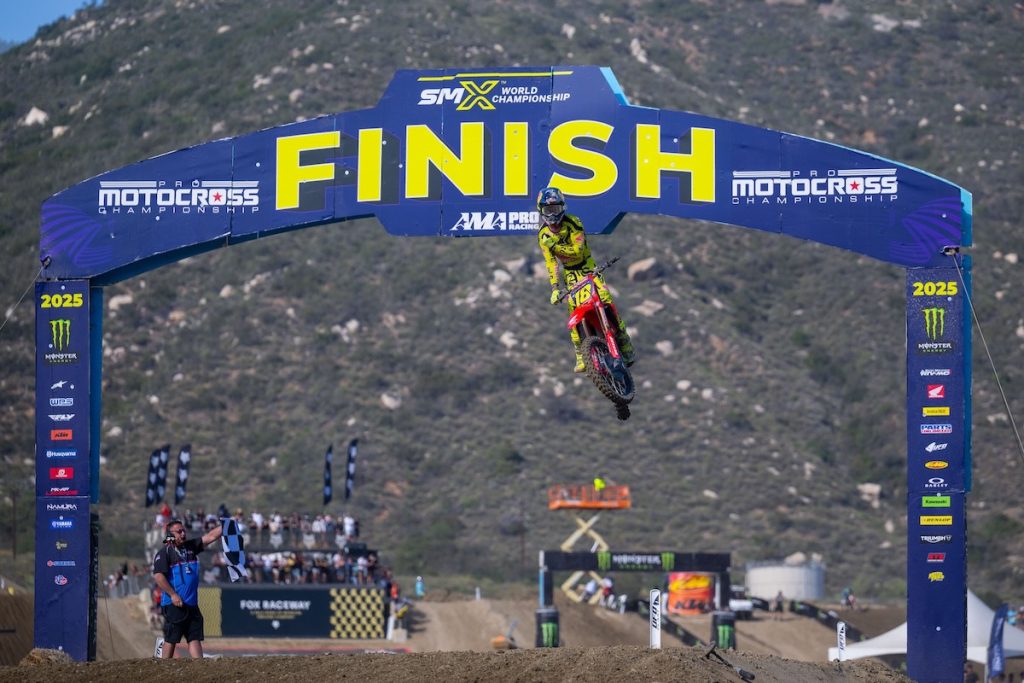 Jett Lawrence maintained his undefeated record at Fox Raceway with a 1-1 sweep.Photo Credit: MX Sports Pro Racing, Inc.