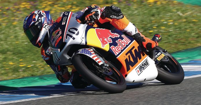 Kristian Daniel Jr. (70) in action at Jerez in 2024. Photo courtesy Red Bull.