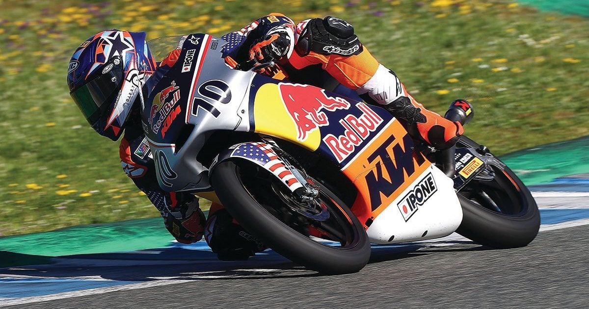 Kristian Daniel Jr. (70) in action at Jerez in 2024. Photo courtesy Red Bull.