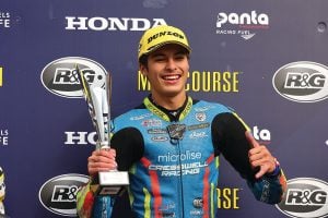 Julian Correa after winning at Brands Hatch. Photo by Cami Photography, courtesy Michael Correa.