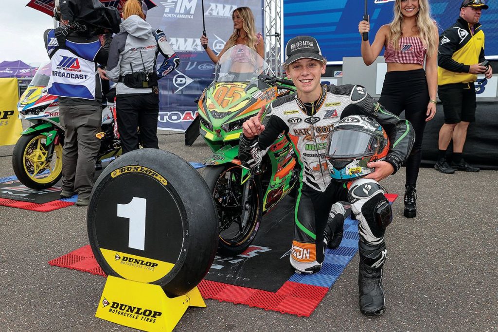 Matthew Chapin after winning at Brainerd. Photo by BJN.
