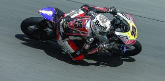 Derek Sanchez (23) in action during the MotoAmerica Talent Cup event at Barber in 2025. Photo by Brian J. Nelson.