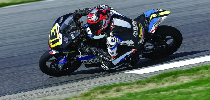 Hank Vossberg (31) in MotoAmerica Talent Cup at Barber in 2025. Photo by Brian J. Nelson.