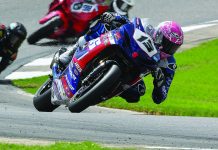 Owen Williams (13) in MotoAmerica Supersport at Barber in 2025. Photo by Brian J. Nelson.