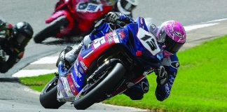 Owen Williams (13) in MotoAmerica Supersport at Barber in 2025. Photo by Brian J. Nelson.