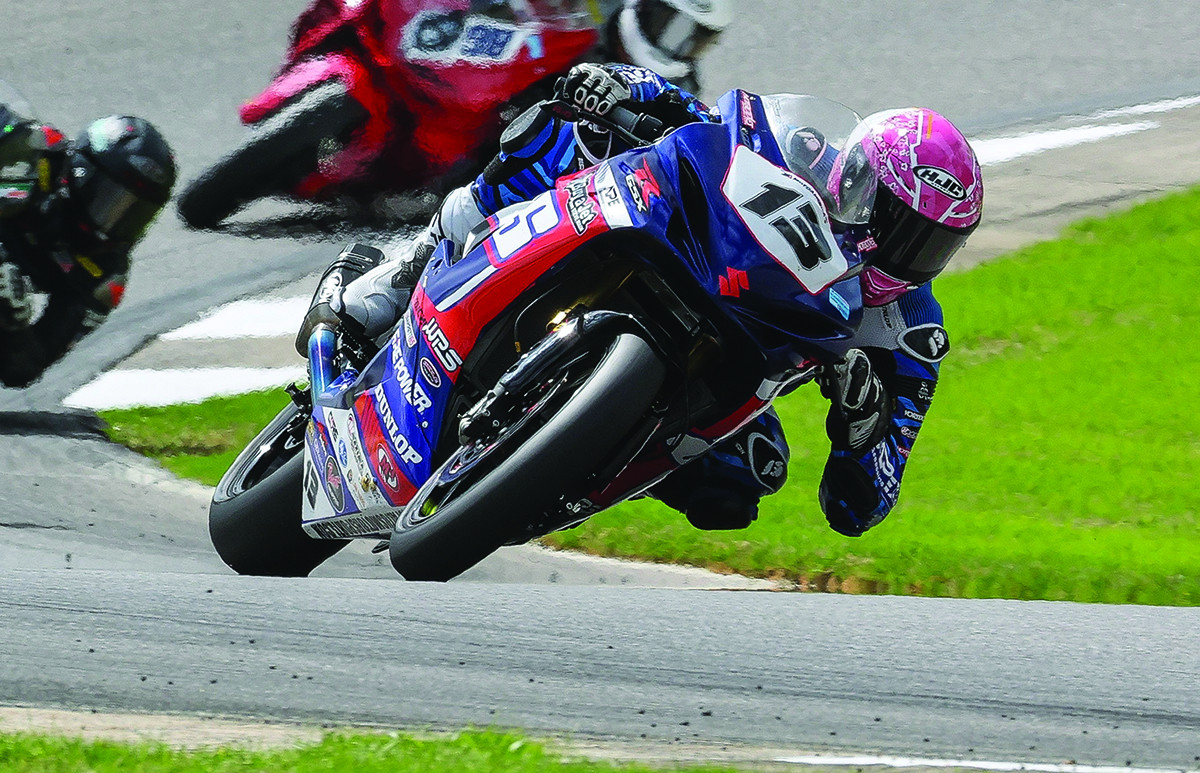 Owen Williams (13) in MotoAmerica Supersport at Barber in 2025. Photo by Brian J. Nelson.