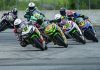 Woodworth action: Isaac Woodworth (27) leading a MotoAmerica Junior Cup race at Brainerd in 2024. Photo by Brian J. Nelson.