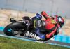 Kensei Matsudaira in action at an ESBK Premoto3 race in Jerez in 2024.