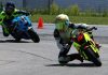 Moto1 MiniSBK race at Shannonville’s interior Go-Kart layout, with eventual victor No. 15 Ohvale rookie Stefan Tanasic leading No. 99 Ohvale of third placed Will Brown by CF June 14.