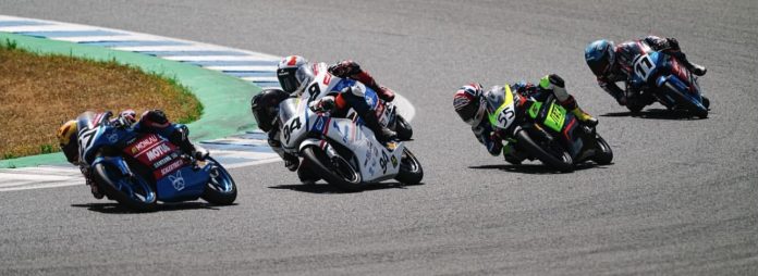 Mikey Lou Sanchez (55) during the race at Jerez. Photo courtesy JuniroGP.