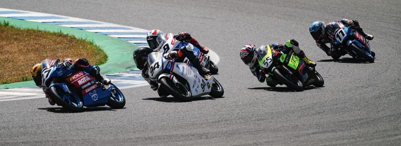Mikey Lou Sanchez (55) during the race at Jerez. Photo courtesy JuniroGP.