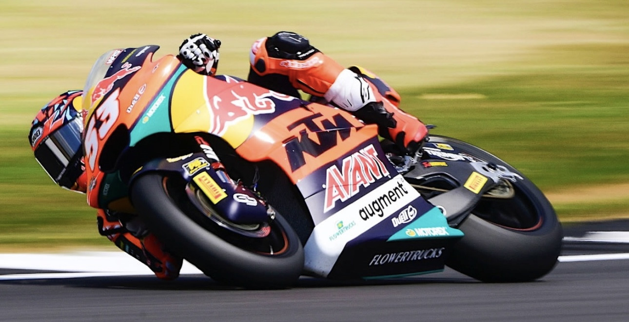 Deniz Oncu riding his Red Bull KTM Ajo Kalex at Silverstone two weeks ago. Photo courtesy Red Bull KTM Ajo Team.