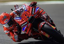 Marc Marc riding his Ducati Lenovo was fastest this morning in Spain. Photo courtesy Ducati.