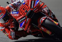 Marc Marc riding his Ducati Lenovo was fastest this morning in Spain. Photo courtesy Ducati.