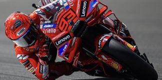 Marc Marc riding his Ducati Lenovo was fastest this morning in Spain. Photo courtesy Ducati.