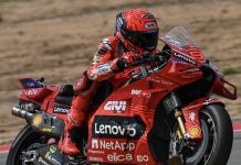 Marc Marquez is best Friday afternoon during practice session. Photo courtesy Ducati Team.