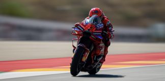 Marc Marquez is best Friday afternoon during practice session. Photo courtesy Ducati Team.