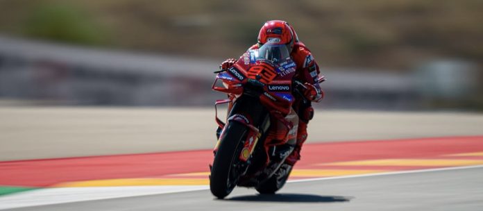 Marc Marquez is best Friday afternoon during practice session. Photo courtesy Ducati Team.