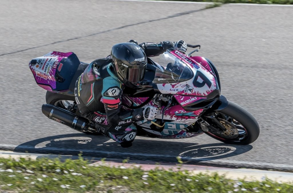Rizzo (9) leads on the final lap of Race of the Rockies GTU. Photo by: Kelly Vernell