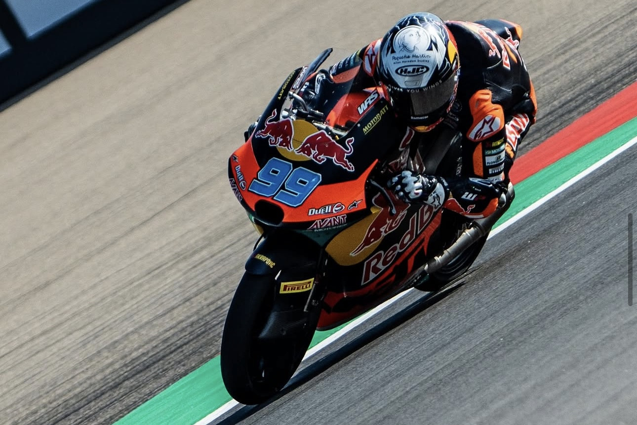 Jose Antonio Rueda during the last Grand-Prix at Aragon. Photo courtesy Red Bull KTM Ajo Team.