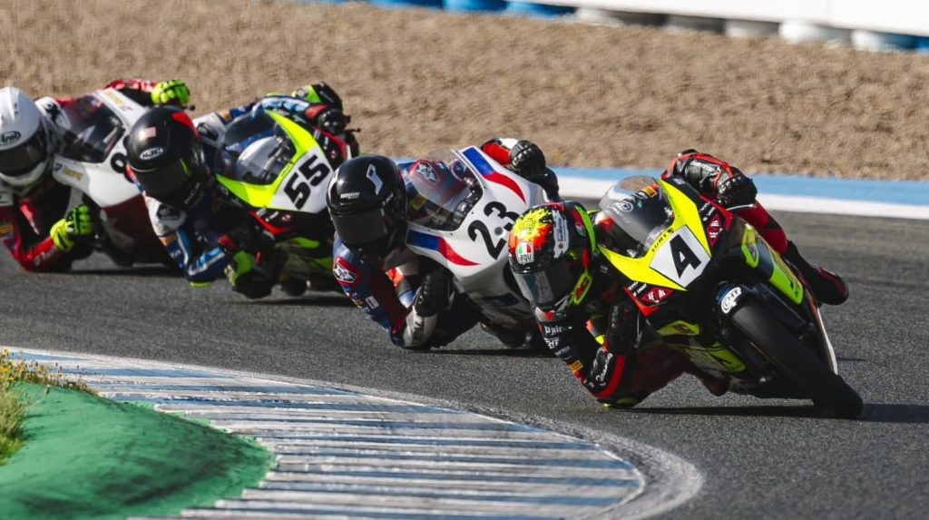 Mikey Lou Sanchez (55) on his AC Racing Team Honda at Jerez. Photo courtesy Mikey Lou Sanchez Racing. 