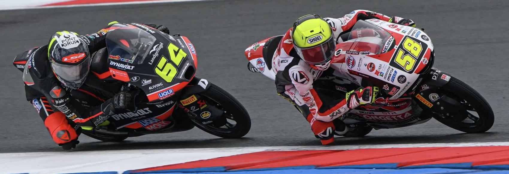 David Muñoz (64) and Luca Lunetta (58) during the practice session at TT Assen. Photo courtesy Dorna.