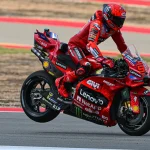 Marc Marquez, one more time, was fastest this Saturday morning at Aragon. Photo courtesy Dorna.