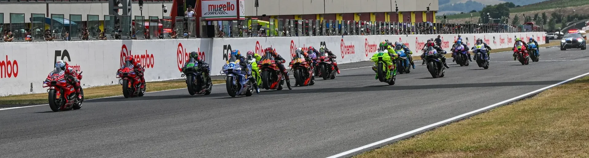 MotoGP Sprint race start at Autodromo Internazionale del Mugello. Photo courtesy Dorna.