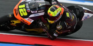 Filip Salac sets new lap record at Assen this afternoon during the practice session. Photo courtesy Dorna.