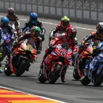 MotoGP race start at MotorLand Aragón. Photo courtesy Dorna.