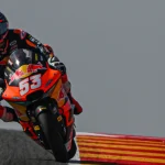 Deniz Oncu was quickest this morning at Aragon during FP2. Photo courtesy Dorna.