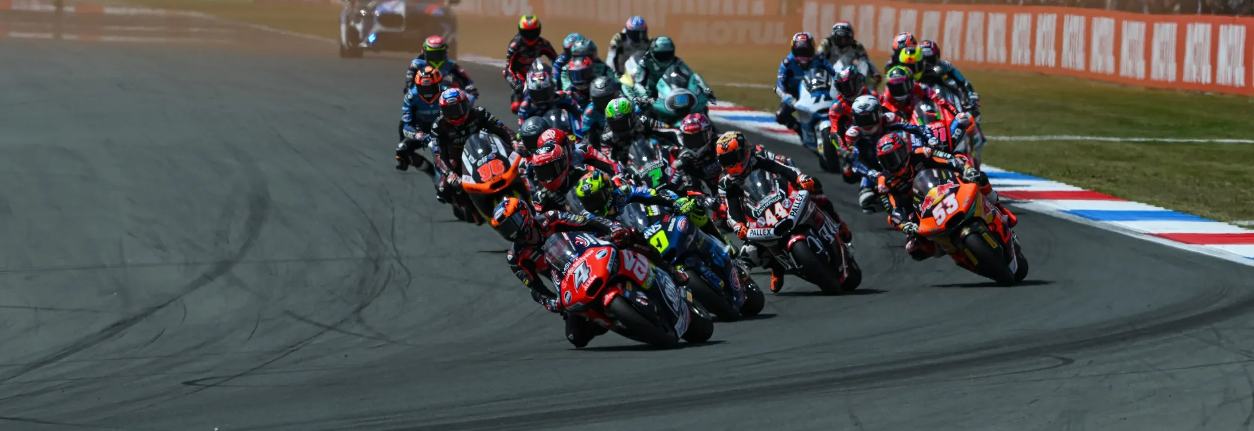 Moto2 race start at TT Assen Circuit. Photo courtesy Dorna.